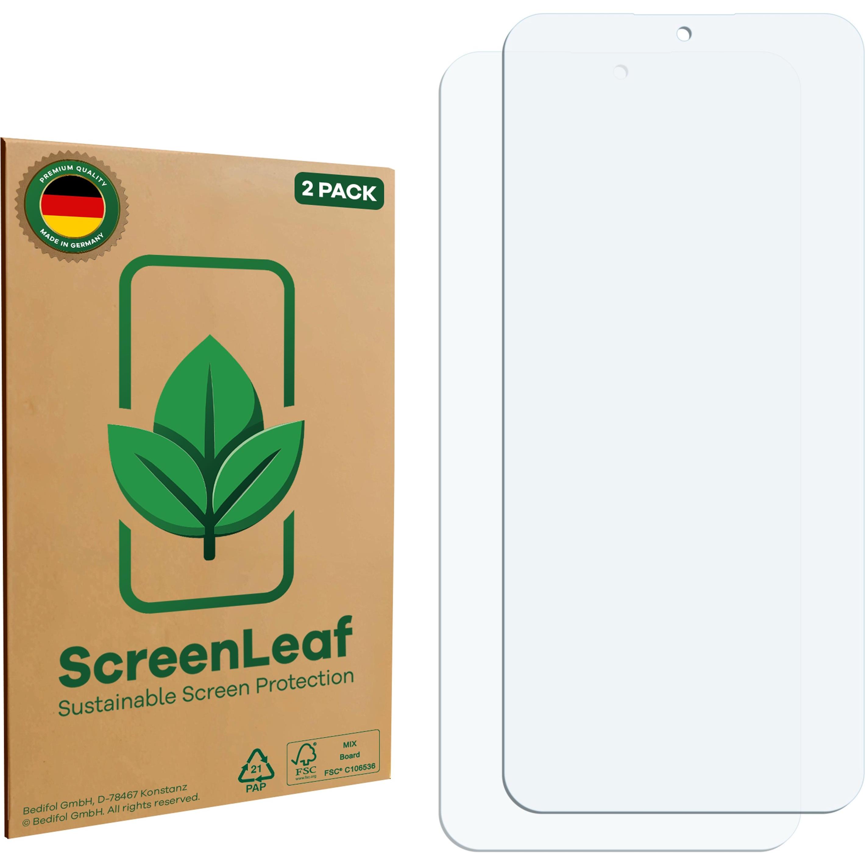 Thumbnail - ScreenLeaf Schutzfolie nachhaltiger Displayschutz Display Schutz Folie Klar Transparent (2 Stück, Blackview A55), Smartp...