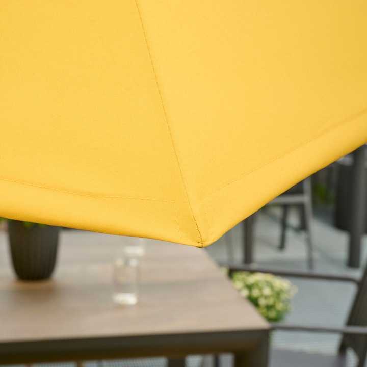 Actual product image Siena Garden Paolo centre pole parasol mustard Ø 270 cm (2.65 m)