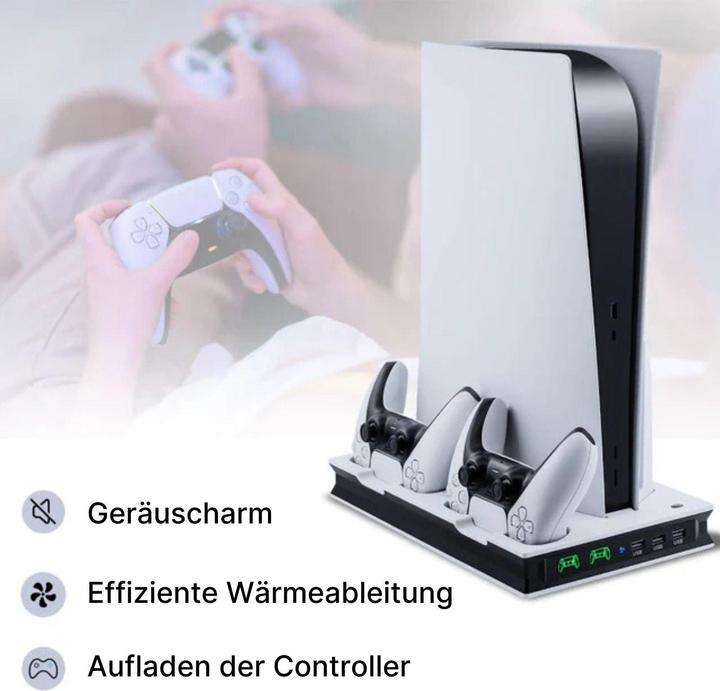 Image du produit Hermex Support de refroidissement PS5 Support de charge de contrôleur Station d'accueil (PS5 Digital Edition, PS5)