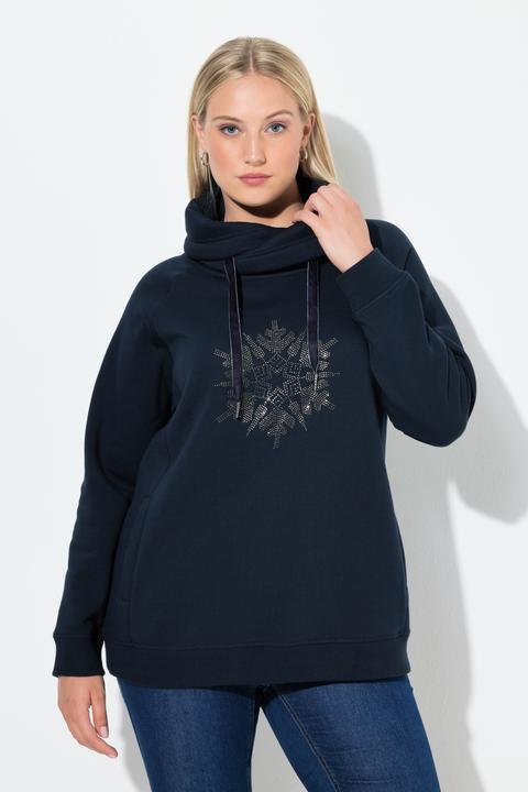 Produktbild Ulla Popken Sweatshirt, Schneeflocke, Stehkragen, Langarm (46)