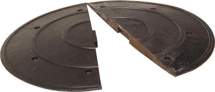 Produktbild Moravia SafeRide Fahrbahnschwelle 75 mm Abschlusselement mit Nut, schwarz