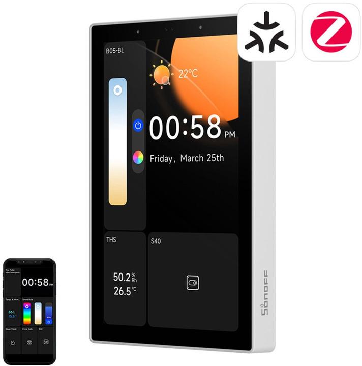 Actual product image Sonoff NSPanel Pro 120 Smart Control Panel Matter WiFi/Bluetooth/ZigBee (white)