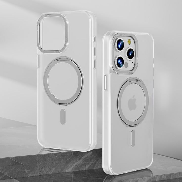 Actual product image RPD Apple Phone 15 - 360 degree Magsafe Stand Case silver (Apple iPhone 15)