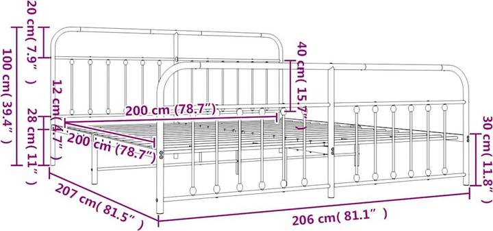 Image du produit vidaXL Bettgestell (200 x 200 cm)