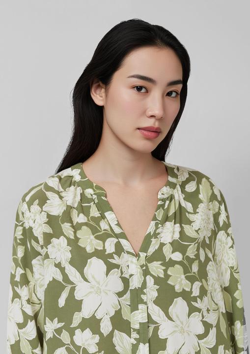 Immagine prodotto s.Oliver Bluse Fliessende Viskose-Bluse mit Raffung und Allover-Muster (34)