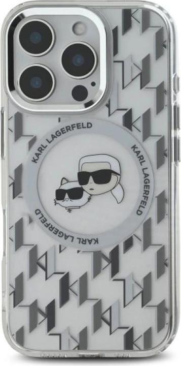 Actual product image Karl Lagerfeld KLHMP16LHMCKMHT iPhone 16 Pro 6.3" przezroczysty/transparent IML Monogram Karl&Choupe (Apple iPhone 16 Pro)