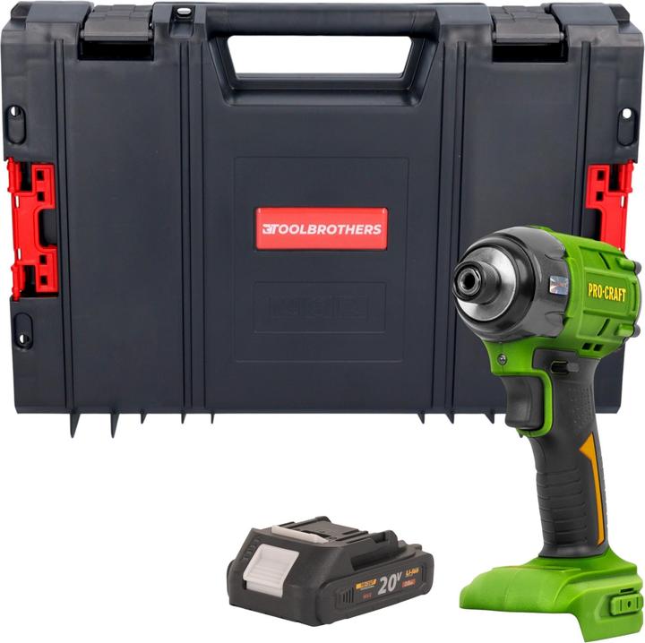 Produktbild Procraft PS22bb Akku Schlagschrauber 20 V 230 Nm 1/2" Brushless + 1x Akku 2,0 Ah + RHINO Toolcase - (Schlagschrauber)