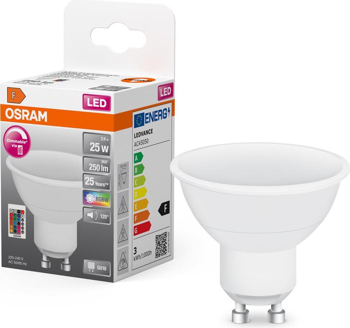 Immagine prodotto Osram Lampade a led retrofit Rgbw con telecomando (GU10, 250 lm, 1 x)