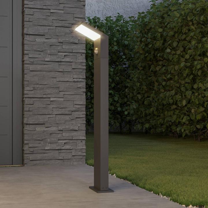 Actual product image Arcchio Yolena Outdoor Garden Light w/Sensor H100 Dark Grey/White (1700 lm, IP54)