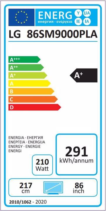 Energie-Label LG 86SM9000 (86", LCD, 4K)