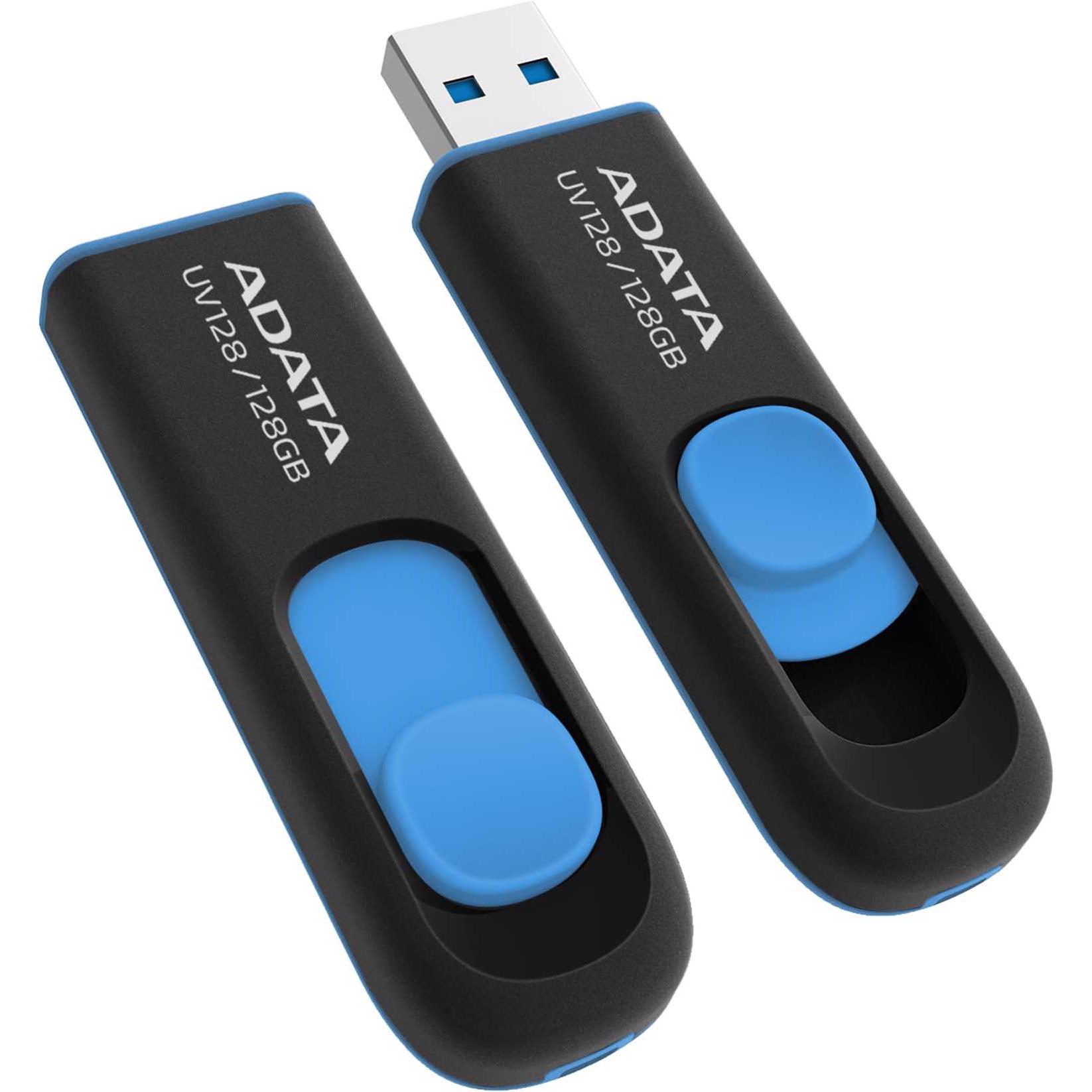 Thumbnail - Adata UV128 (32 GB, USB-A, USB 3.1), USB Stick, Schwarz, Blau