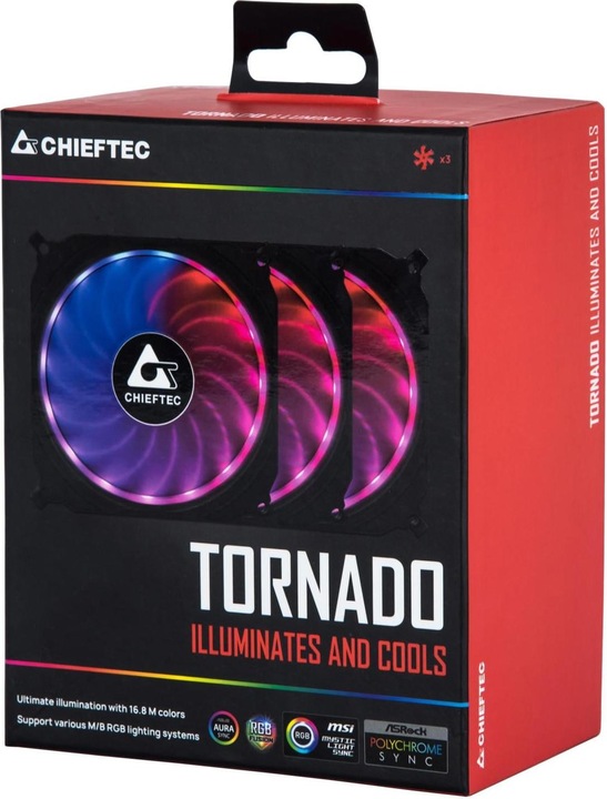 Actual product image Chieftec CF-3012-RGB (120 mm, 3 x)