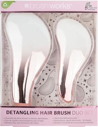 Immagine prodotto Brush Works Brushworks Detangling Hair Brush Duo Set - One Size Pink
