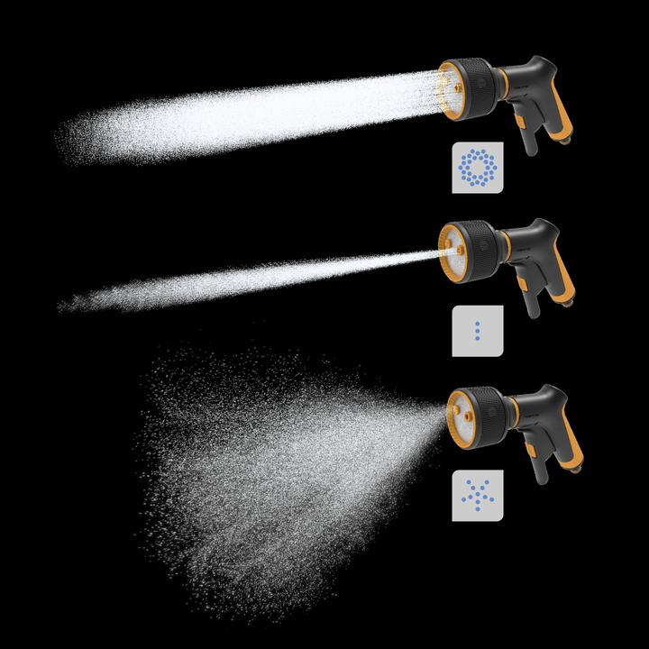 Produktbild Fiskars Sprühpistole, 3 Funktionen, Stufenlos regelbarer Durchfluss, Mit Frontregler und Ein/Aus-Ver