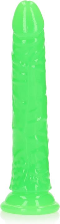 Produktbild RealRock Slim Realistic Dildo with Suction Cup - Glow in the Dark - 8" / 20 cm