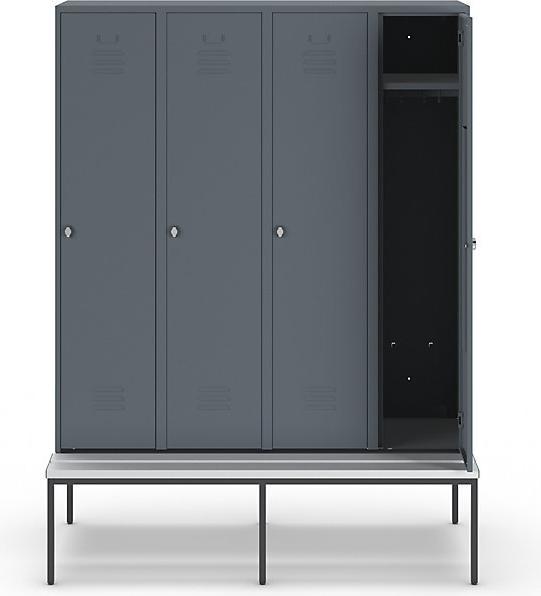 Actual product image Wolf Clothes locker with bench underneath (160 cm, 214 cm)
