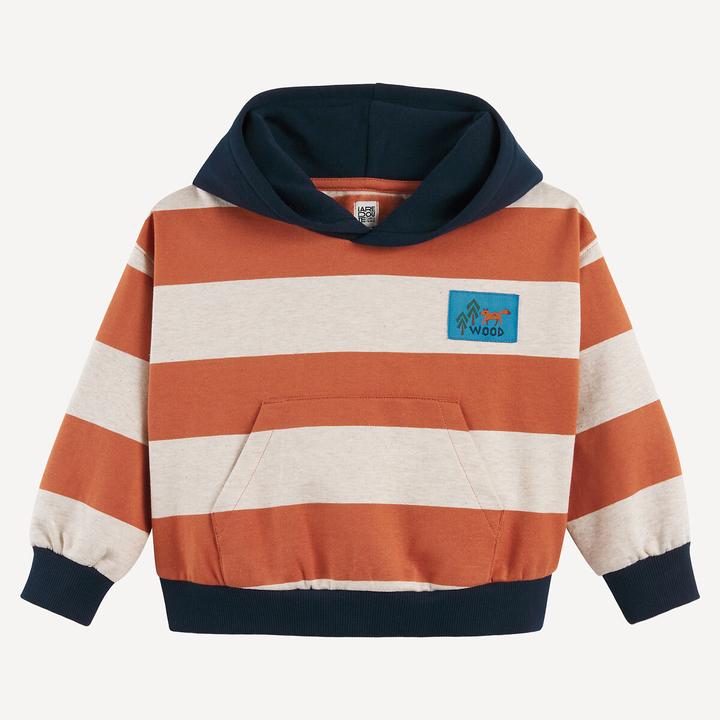 Produktbild La Redoute Collections Kapuzensweatshirt mit Streifen (92)