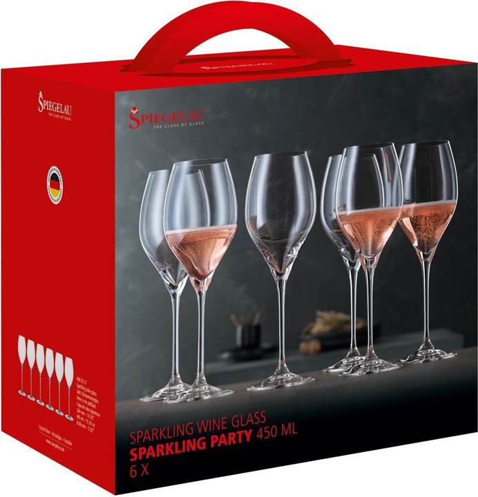 Actual product image Spiegelau Special Glasses Sparkling Party 6er Set 450 ml (45 cl, 6 Glasses, Champagne glasses)