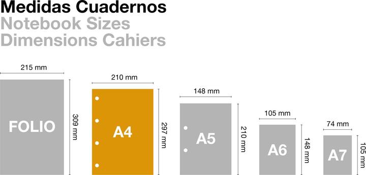 Actual product image Miquelrius Notizbuch 8 A4 200 HOR.PP RED (A4, Lined)