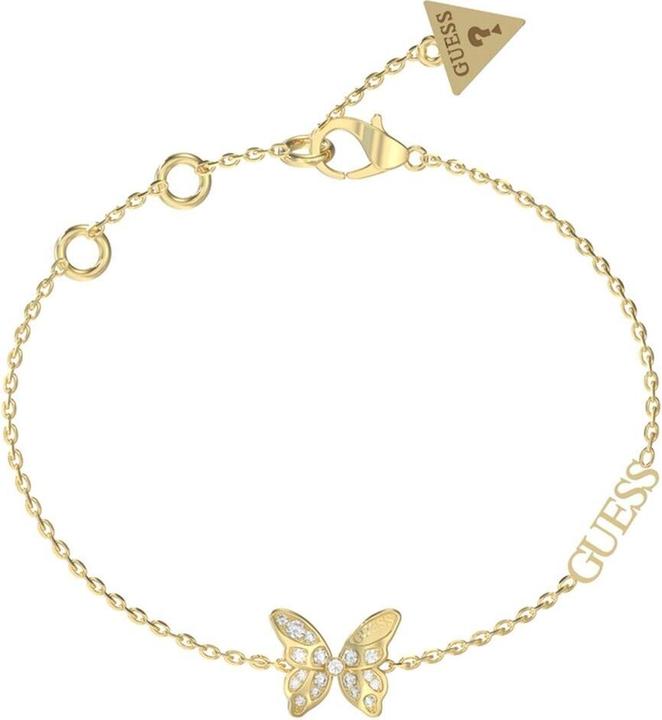 Actual product image Guess Decent Gold Plated Chrysalis Butterfly Bracelet JUBB04110JWYG - Length: 18.5 cm (18.50 cm, Stainless steel)