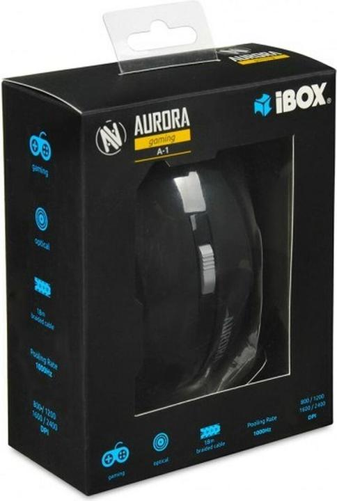 Productafbeelding iBox Aurora A-1 Muis USB Type-A Optisch 2400 DPI rechts (Bedraad)