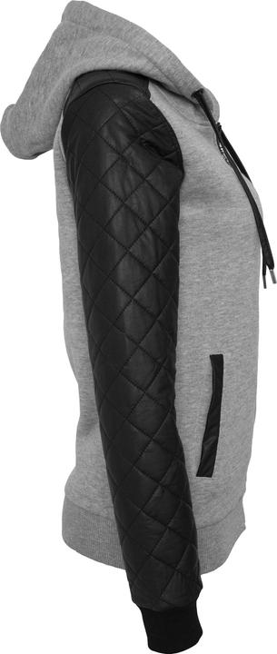 Immagine prodotto Urban Classics Donna con cappuccio con cappuccio in pelle diamante con finta manica e zip (S)
