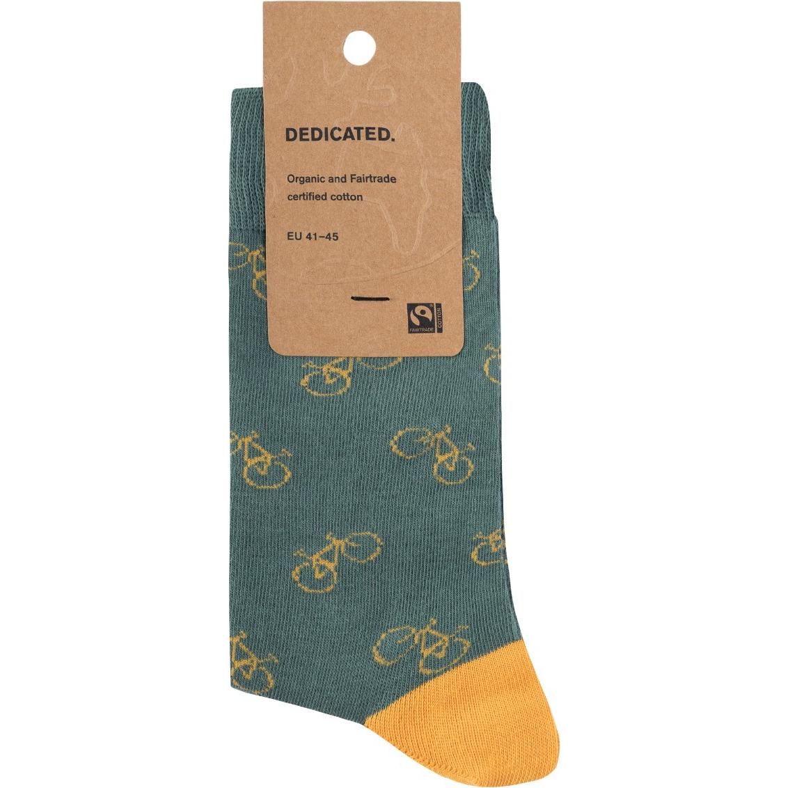 Thumbnail - Dedicated, Unisex, Socken, Socks Sigtuna Bike Pattern Forest Green 36 - 40, Grün, (36 - 40)