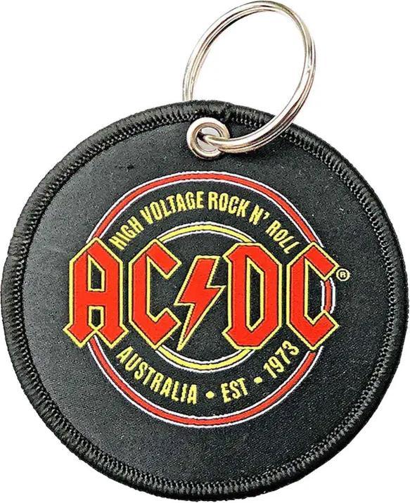 Actual product image AC/DC Est. 1973 Double Sided Patch Keyring