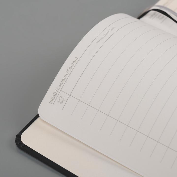 Image du produit Brunnen Carnet de notes KOMPAGNON env. DIN A5 vierge, noir couverture rigide 192, dont 16 à détacher Sei (A5, Blanc, Couverture rigide)