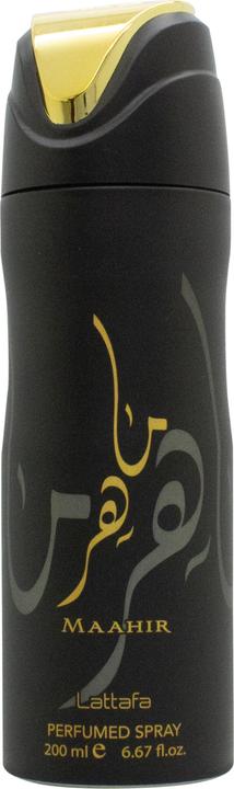 Actual product image Lattafa Perfumes Lattafa Maahir Perfumed Deodorant Spray 6.6 Ounce (Spray, 200 ml)