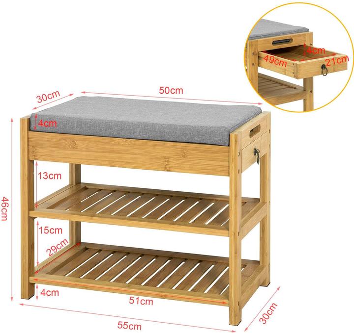 Produktbild SoBuy Porter (55 x 30 x 46 cm)