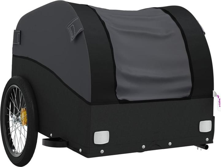 Produktbild VidaXL Fahrradanhänger Schwarz 45 kg Eisen,Farbe