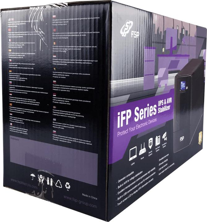 Actual product image Fortron UPS iFP1000 Line-interactive 1000VA (1000 VA, 600 W, Line-interactive UPS)