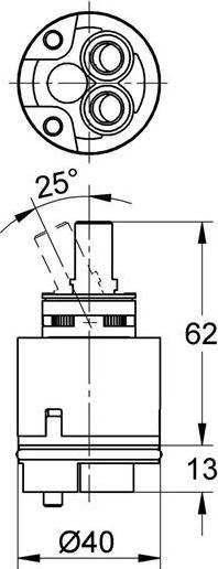 Immagine prodotto Grohe EICHELBERG cartuccia in ceramica 440569 40mm 44056900 integr. limiti di temperatura e quantità...