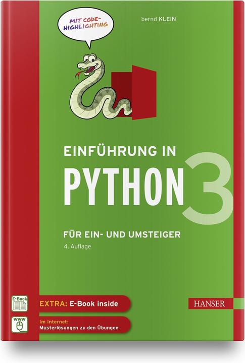 Actual product image Einführung in Python 3 (German, Bernd Klein, 2021)