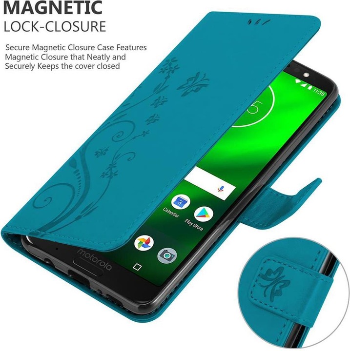 Actual product image Cadorabo Flower Book Cover (Motorola Moto G6 Plus)