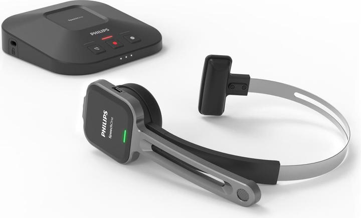 Produktbild Philips SpeechOne Diktier-Headset (drahtlos) mit Fernbedienung (PSM6500)