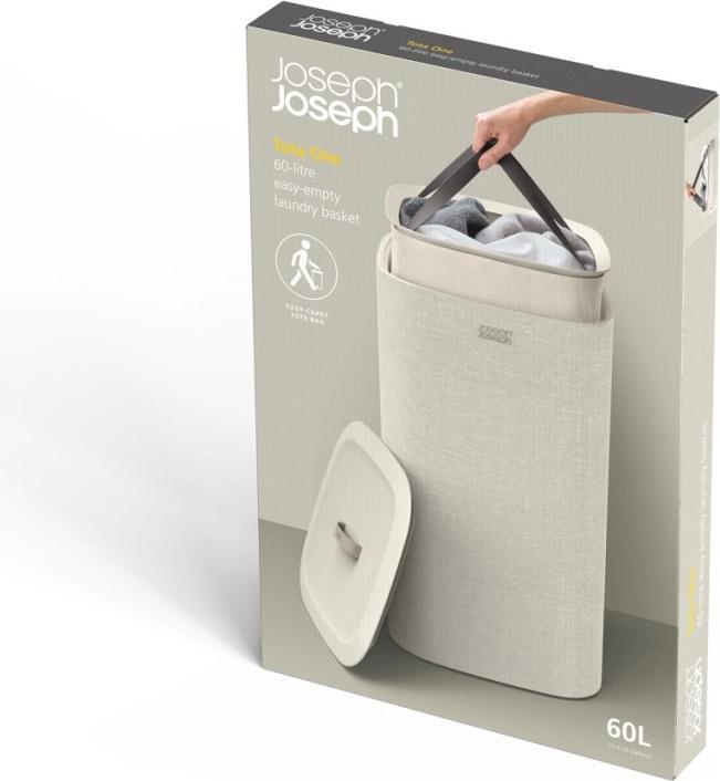 Actual product image Joseph Joseph Tota One 60L ecru Grosser Wäschekorb mit einem Fach (60 l)