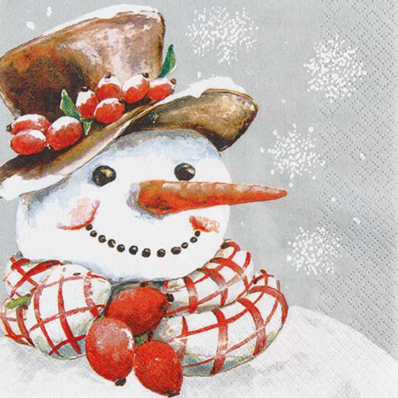 Home Fashion, Servietten, Schneemann (20 x, 33 x 33 cm)