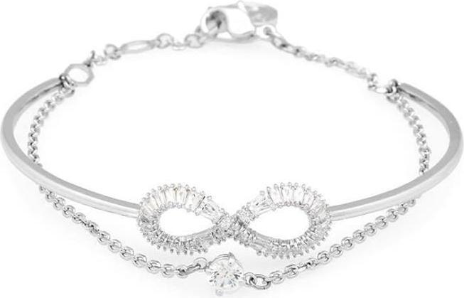 Produktbild Swarovski Hyperbola Armreif Unendlichkeit Weiss (16.50 cm, Rhodiniertes Metall)