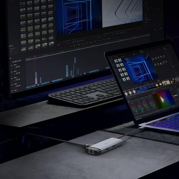 Produktbild TP-Link USB TYP-C 6-PORT HUB 1 HDMI 1 LAN 2 USB-A 1 USB-C (USB-C, 6 Ports)