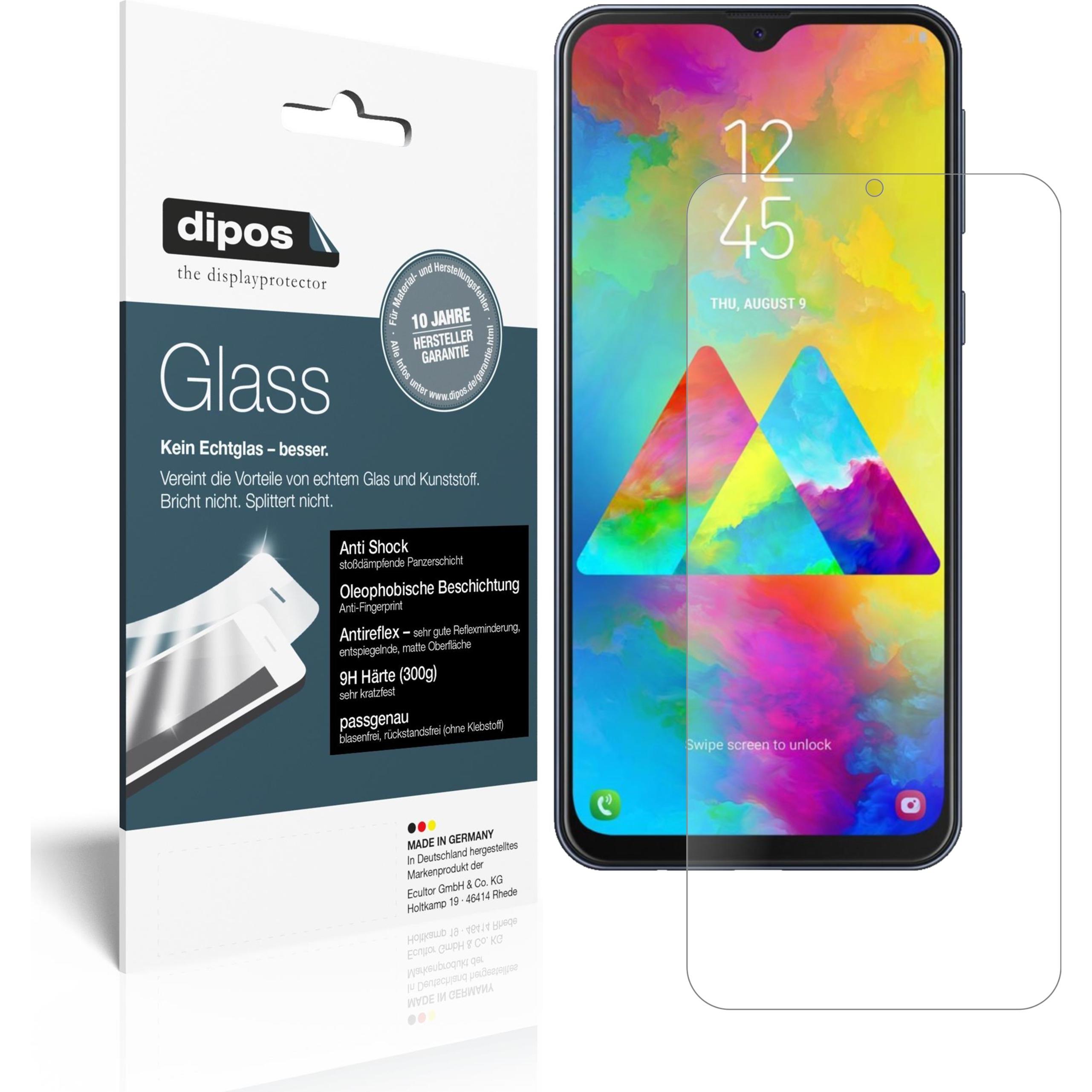 Dipos Displayschutz Anti-Shock (1 Stück, Samsung Galaxy M20), Smartphone Schutzfolie, Transparent