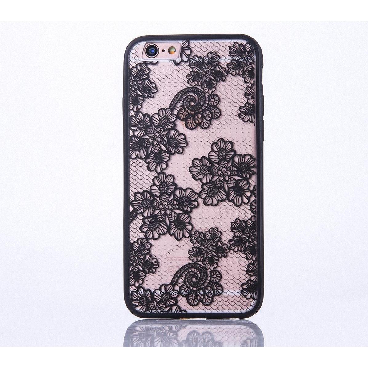 König Design Apple iPhone 7 Handy Hülle Mandala Case Schutzhülle Cover Motiv Blüten Schwarz (Apple iPhone SE (2nd Gen), ...