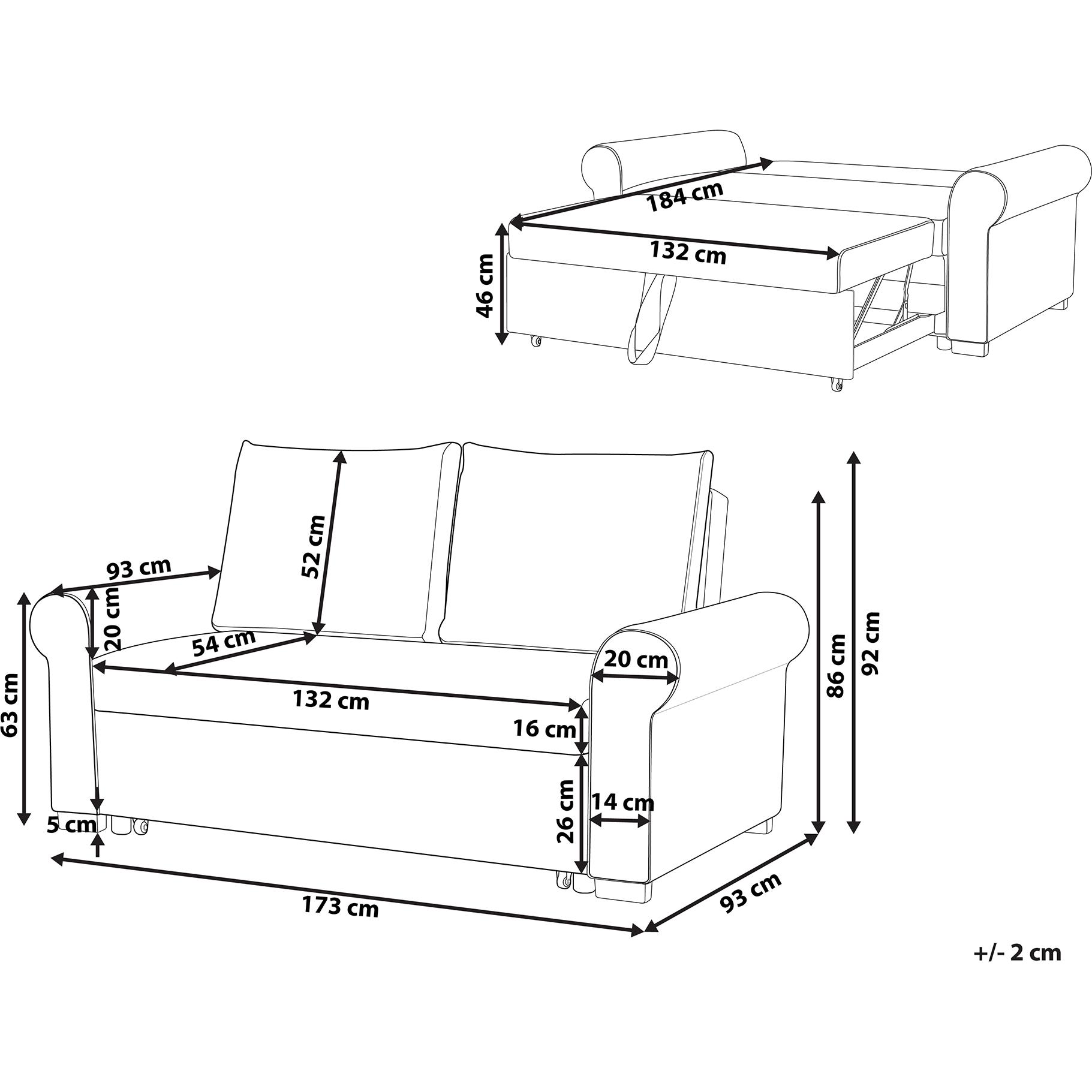 Thumbnail - Beliani, Sofa, Silda (Bettsofa)