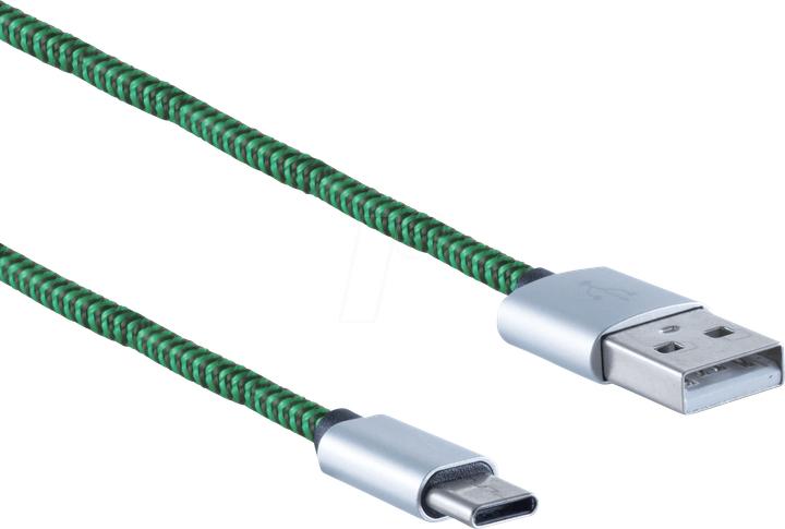 Productafbeelding Shiverpeaks BS14-50119 USB-kabel 0,9 m USB 2.0 USB A USB C Groen (0.90 m, USB 2.0)