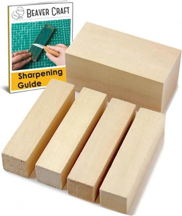 Beaver Craft Holzschnitzblöcke aus Linde 5- teilig