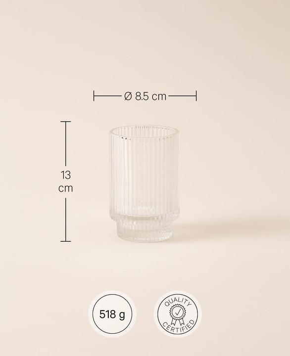 Image du produit Esmée Bougie chauffe-plat en verre avec rainures