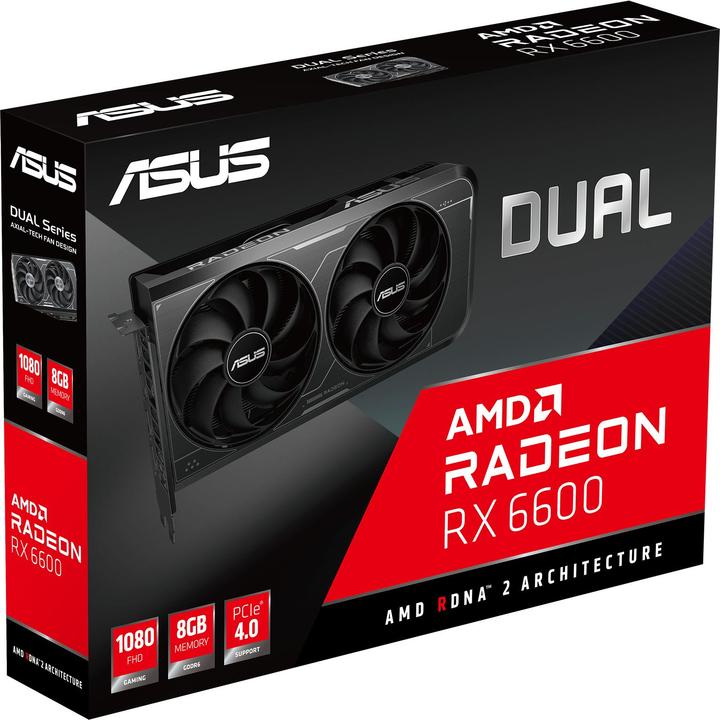 Produktbild ASUS Dual Radeon RX 6600 V3 (8 GB, GDDR6)