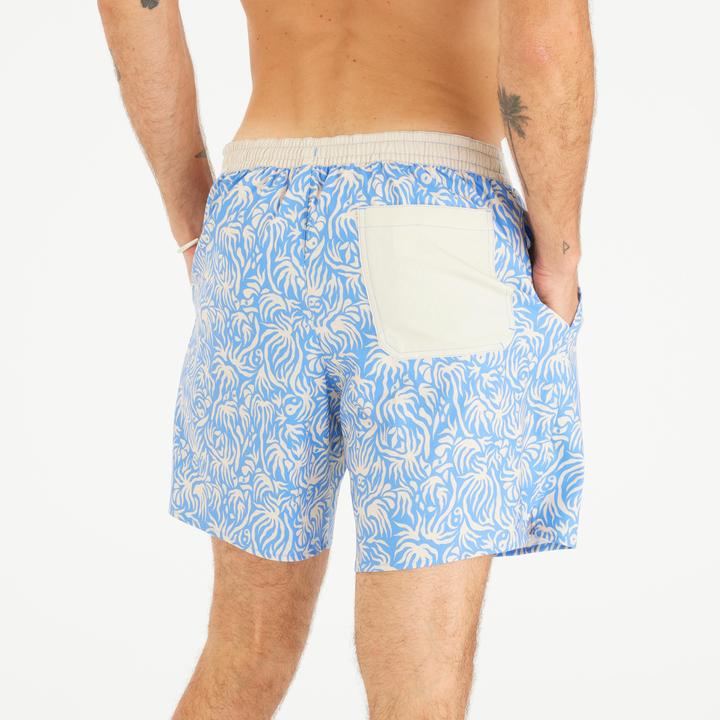 Image du produit Olaian Hommes Short de natation Surf 100 18" Long - Flora Blue (S)