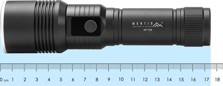 Actual product image Lider Taktyczna ręczna latarka akumulatorowa LED MT159 (17.50 cm)